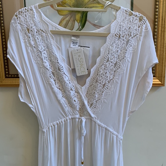 LSpace by monica wise white long beach dress size xsmall - Picture 2 of 11
